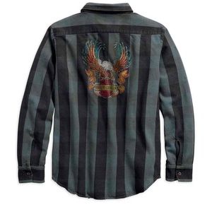 Harley Davidson Slim fit Long Sleeve Woven Shirt
